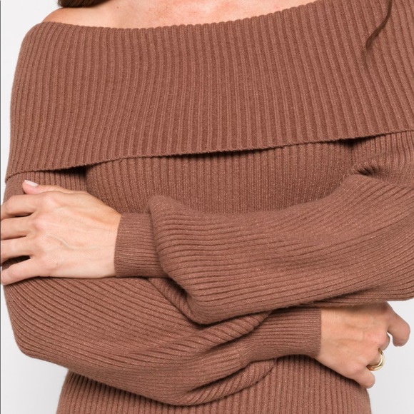 Kayleigh Ensley Off The Shoulder Sweater Dress - Picture 4 of 9